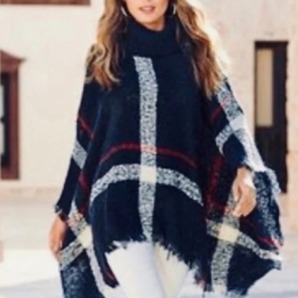 00 Jackets & Blazers - Turtleneck Poncho